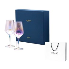 Bormioli Rocco 極光中號紅酒杯 2入 + 杯盒 + 提袋組, 440ml, 1套