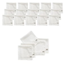 moms nature 竹節棉壓紋手帕 20入