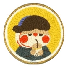 펀치니들 프랑스 자수 DIY 만들기 세트 바늘 미포함, 1세트, 64. 버블티 시바1