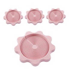 주방 플라워 멀티 매트 4p, 핑크