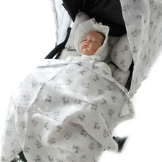 ggoom duboo 推車用內襯墊+紗毯組, 緩慢無尾熊款, 1組