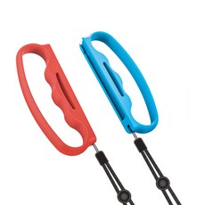 UPMARKET 任天堂 Switch Joy-Con 健身拳擊 指虎握把 霓虹紅藍, 單一商品, 1個