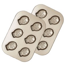 新一家庭烘焙超市 迷你鯛魚燒6格烤盤, 2個