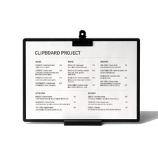 Clipboard Project 英倫紳士黑 橫式A4板夾 + 支架, 黑色, 1套