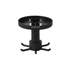 360度旋轉式6孔廚具掛勾天花板安裝型+壁面安裝型, 黑色的, 1套