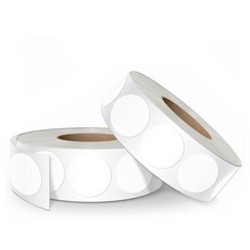 01封口珠光圓形捲筒貼紙 35mm 500入 R-55, 白色, 2個