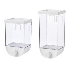 黏貼式壁掛式麥片分配器 2種組, 白色