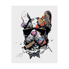 ABIRAM DIY名畫油畫組, 鬥牛犬