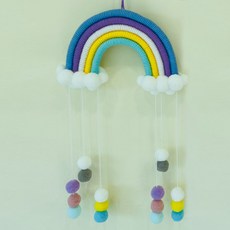 雨滴彩虹編織掛飾, 藍色