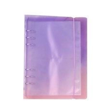 WANNATHIS 6孔活頁夾 A5+雙面活頁紙 40入組, 紫粉色, 1套