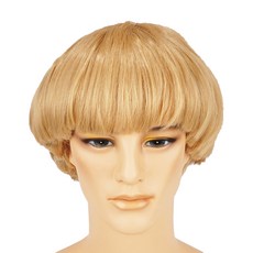 碗蓋頭派對假髮, 金色, 1個