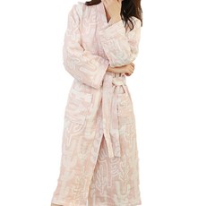 I LOVE HOME 飯店美容仙人掌浴袍 L, 粉紅色, 1個