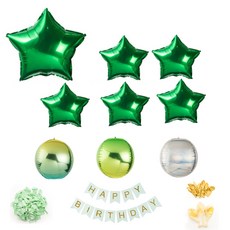 풍선 가랜드 데코세트, 버블민트 해피벌스데이, 1세트