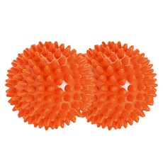 gymnic 軟式按摩球 指壓球 美容反射球 8cm 2入, 橘色, 2個