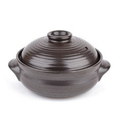 雙耳陶瓷砂鍋+鍋蓋, 260mm
