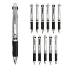 JAVAPEN Jet 4+1M 多功能筆 0.7mm, 金屬銀, 12個