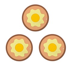 雞蛋防滑墊 3入, 棕色, 3個