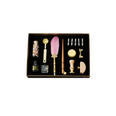 MAD STAMP 書法羽毛筆+封蠟套組NFP10-2, 火烈鳥, 1套