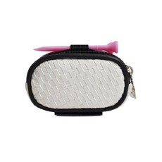 NEAR PIN 編織皮革高爾夫球收納盒+高爾夫球座, 收納盒(白色)+高爾夫球座(隨機出貨)