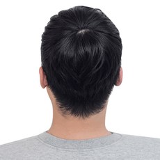 GabalNara 男士多分區O型頭頂局部假髮 15cm, 1個, 深黑色