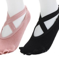 MERRY SOCKS 瑜伽綁帶露趾襪 2件套