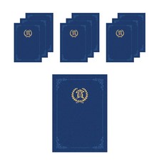 Daniel文具 魔法布質雙面膠插入式紙質獎狀夾, 10個, 獎狀藍色