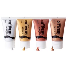 Mont Marte 蒙瑪特 壓克力顏料 金屬色 50ml 4件組, 4 種顏色