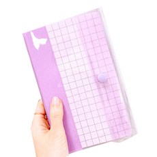 lallayena 閃光6孔日記本封面A6, 閃光紫紅色, 1個