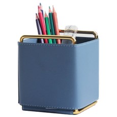 皮革筆筒, 藍色, 1個