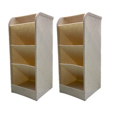 4단 와이드 연필꽂이 2p, 베이지, 1세트