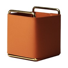 皮革筆筒, 棕色的, 1個