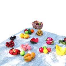 經典簡潔格紋墊, 天空藍