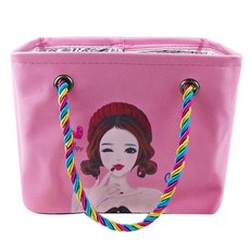 BUBBLYDAY 可排水可愛女孩沐浴袋, 淺粉紅色