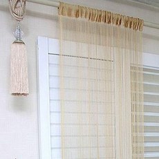 커텐클럽 무지 실커튼 2p, 베이지