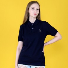 엘라모 남녀공용 거미 카라 반팔 티셔츠