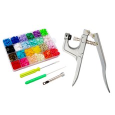 塑膠四合扣 24色+工具組, 混色, 1套