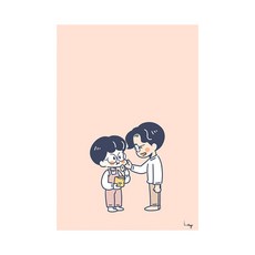 위모던 일러스트 포스터 이아리 Potato chips, 알루미늄 화이트