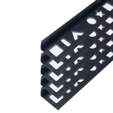 미성비드 PVC재료분리대 화이트 블랙 블랙 10mm, 5개