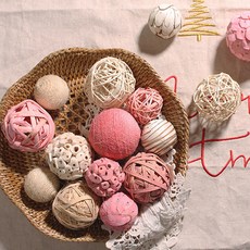 GGUMIGGA 混合裝飾球樹裝飾 16 件套, 粉色的