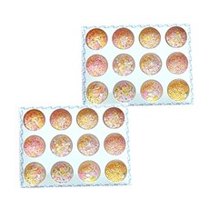 亮片黃色粉色混合亮片, 混色, 2套