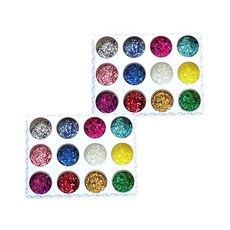 亮片閃粉混合物, 2套, 混合色