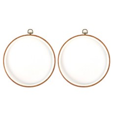 高級復古橡膠圓形刺繡框 17.5cm, 混色, 2個