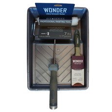 슈퍼원더즈 방문 좁은 벽면용 고급 도구 트레이 + 롤러 + 원더 브러쉬 세트, 1세트