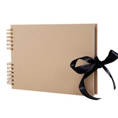 蝴蝶結剪貼簿, 淺褐色的, 80張