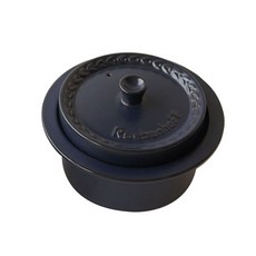 Roebenhoff 陶瓷砂鍋+花紋造型鍋蓋 鈷藍色 大, 15.5cm, 1入