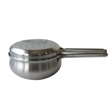 單柄不鏽鋼鍋具組, 混色, 鍋18cm+煎鍋17.5cm