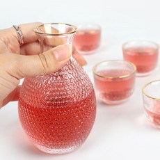 Masi Firenze 金邊葫蘆酒杯5入組, 1套, 酒瓶 + 酒杯 4入