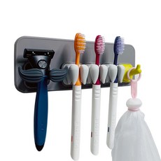 Silibath 浴室牙刷架組 Multi Family, 1個, 混合色