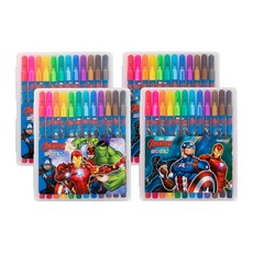 금홍팬시 어벤져스 12색 사인펜 2종 세트, 랜덤발송, 2세트