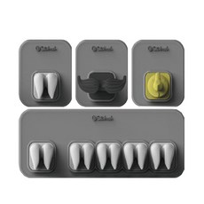 Silibath 浴室牙刷架 大家庭A套組, 混色, 1套